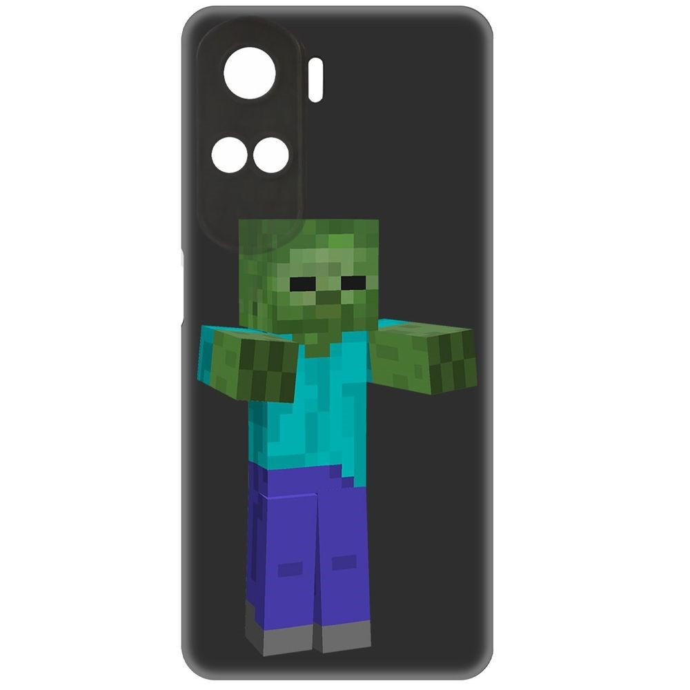 

Чехол-накладка Krutoff Soft Case Minecraft-Гигант для Honor 90 Lite черный