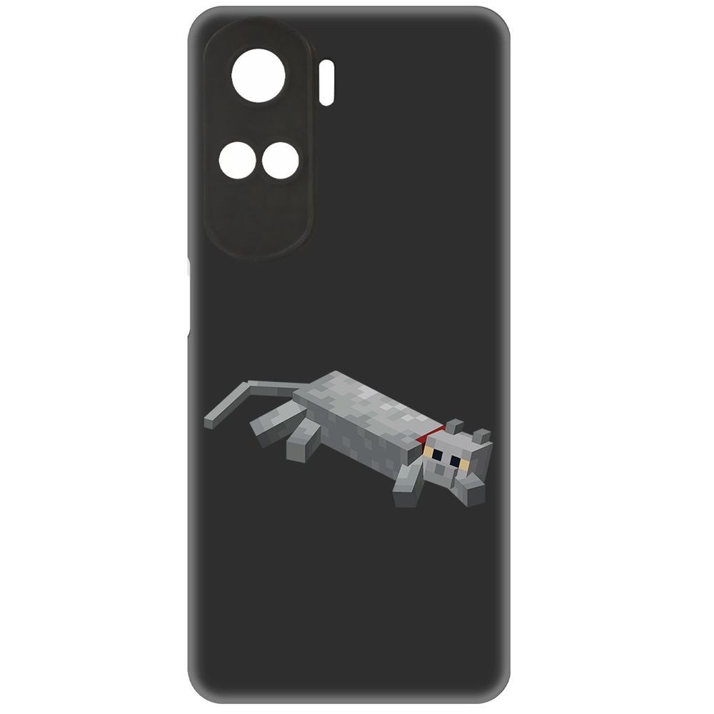 Чехол-накладка Krutoff Soft Case Minecraft-Кошка для Honor 90 Lite 600015231896 черный