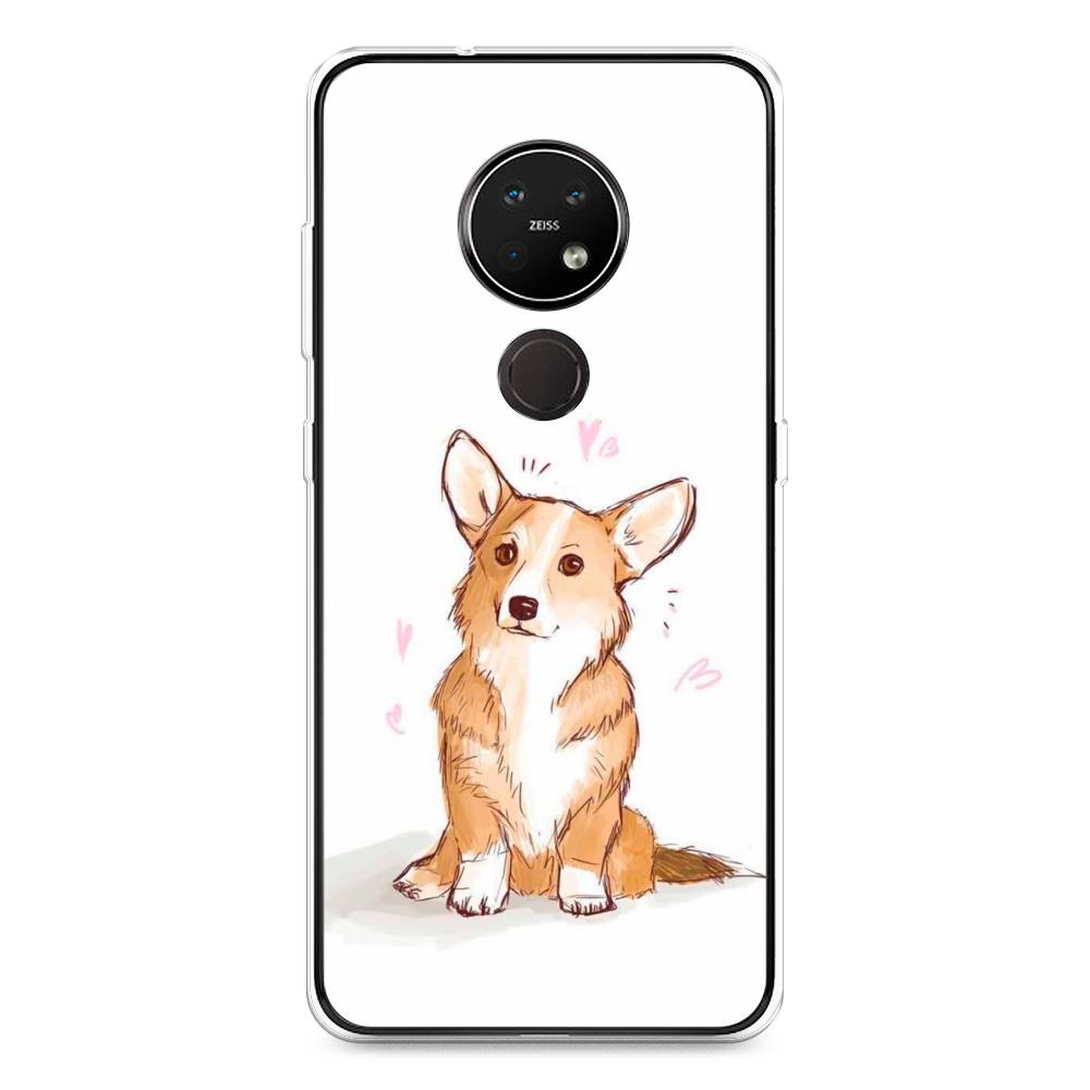 

Чехол Awog на Nokia 6.2 / Нокиа 6.2 "Корги любовь", Бежевый;белый, 123050-1