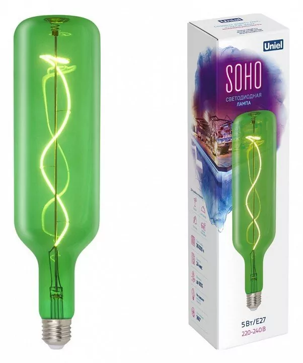 

LED-SF21-5W/SOHO/E27/CW GREEN GLS77GR Uniel UL-00007627