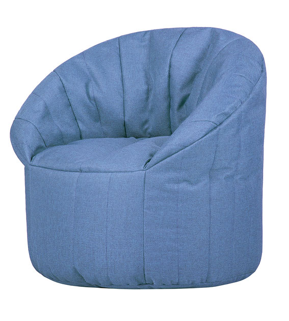 Бескаркасное кресло папа пуф club chair blue (синий)