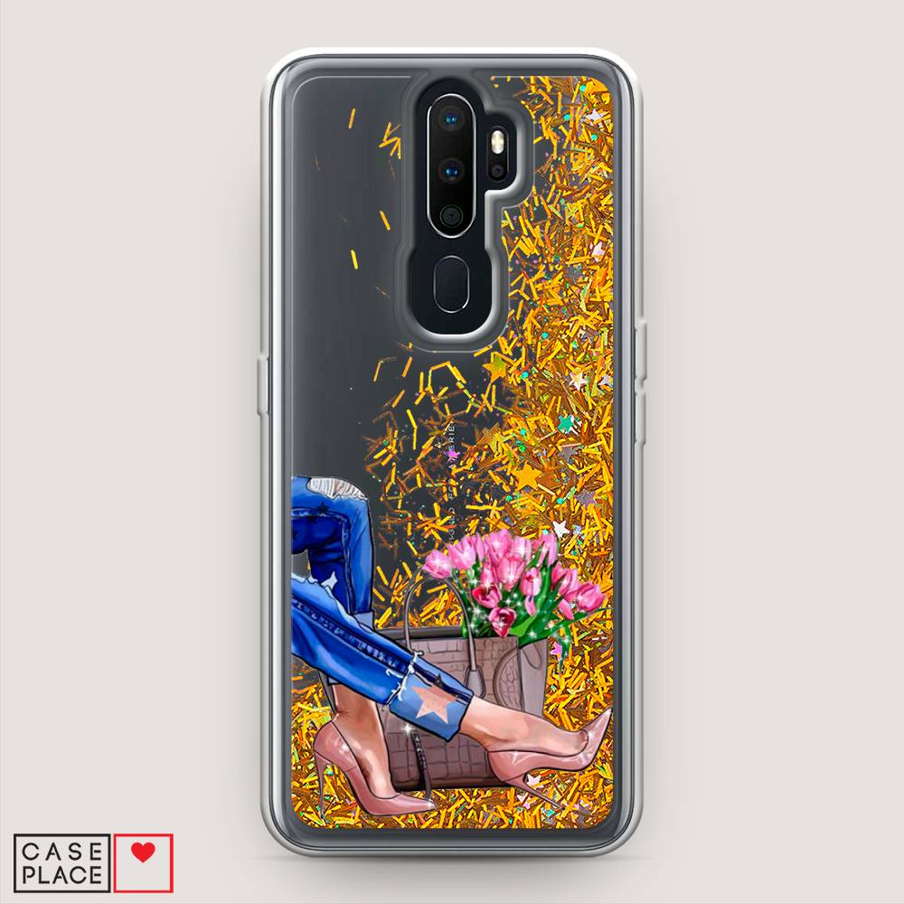 

Жидкий чехол с блестками "Каблучки" на Oppo A5 (2020), 251390-1