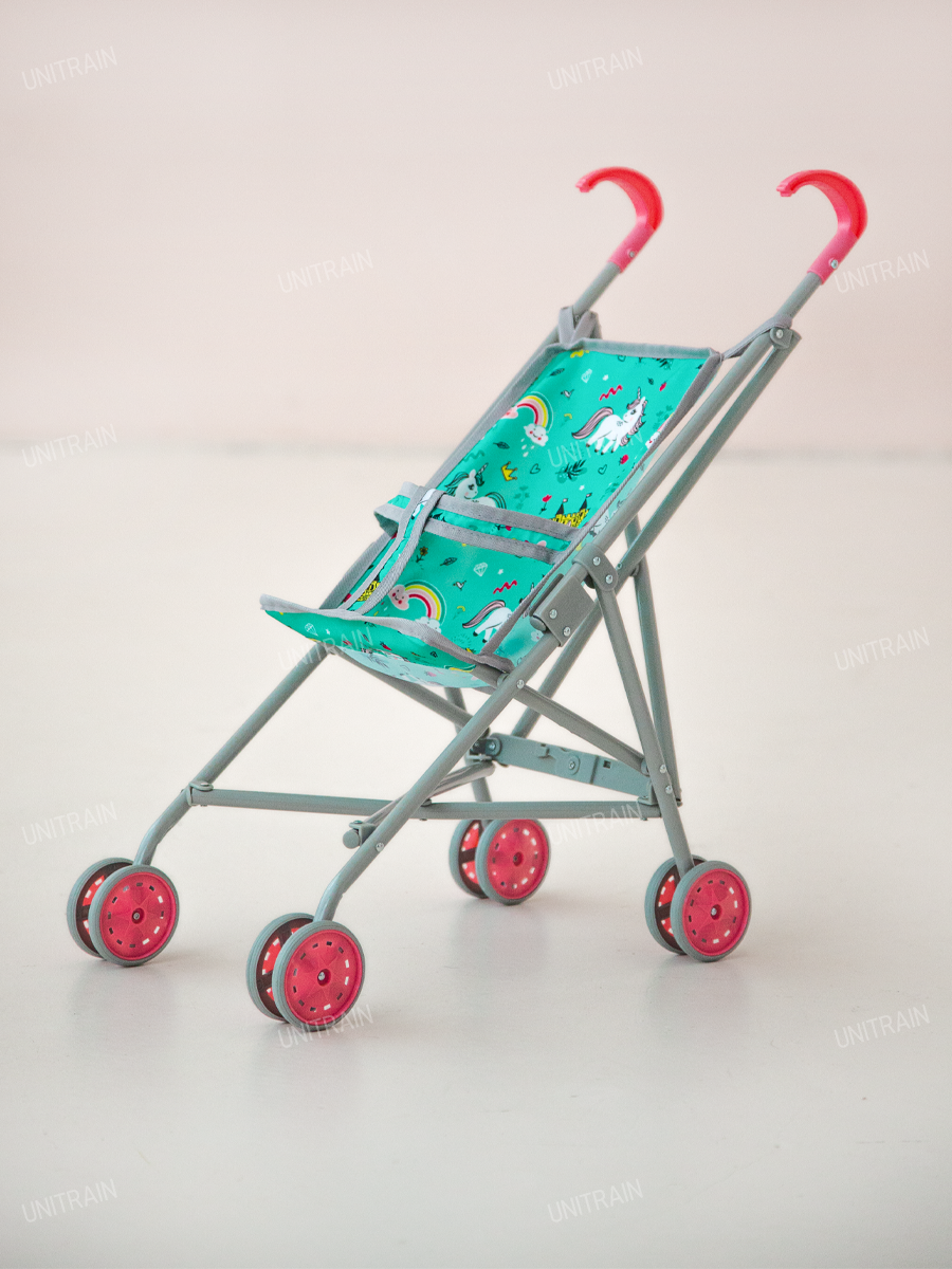 Коляска-трость для кукол UniTrain, металлическая 1003394 коляска трость для кукол прогулочная 17 69см металлическая складная в п m7493 3