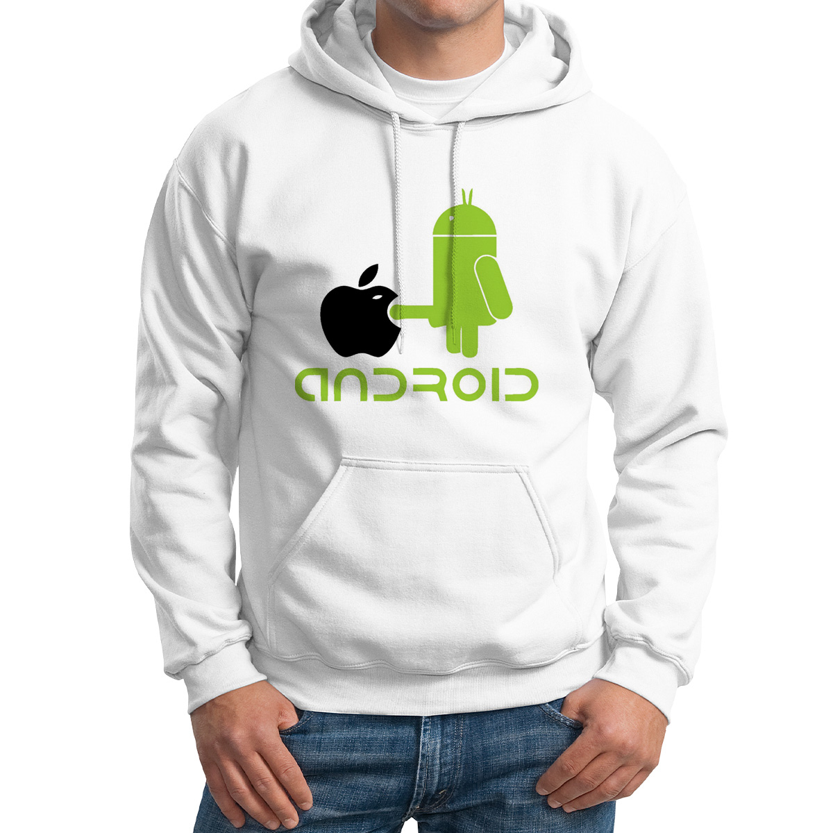 

Худи унисекс CoolPodarok android андройд белое 50 RU, Белый, M0113183
