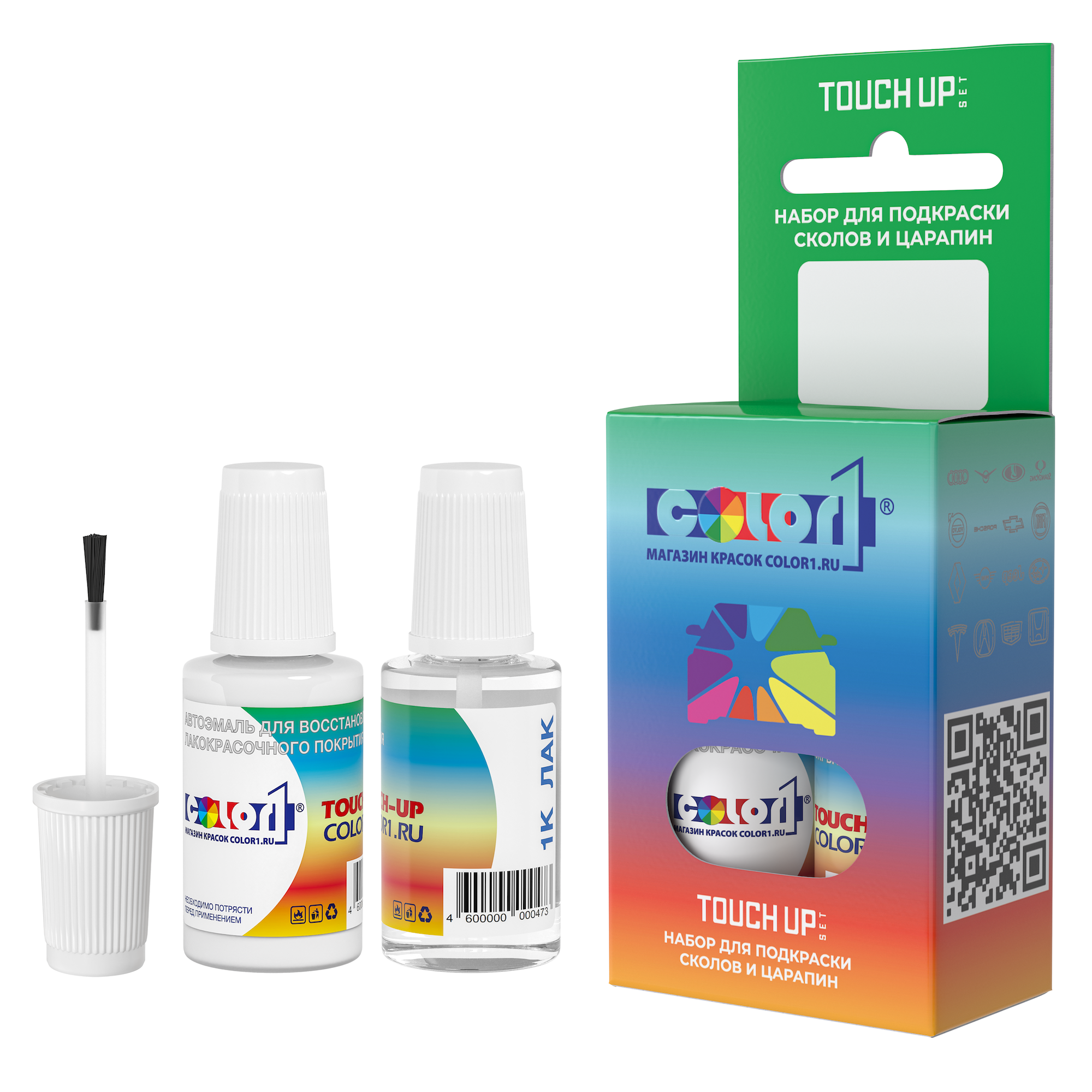 

Краска для сколов во флаконе с кисточкой COLOR1 для FORD, цвет FG - MEDIUM BERRY, Прозрачный