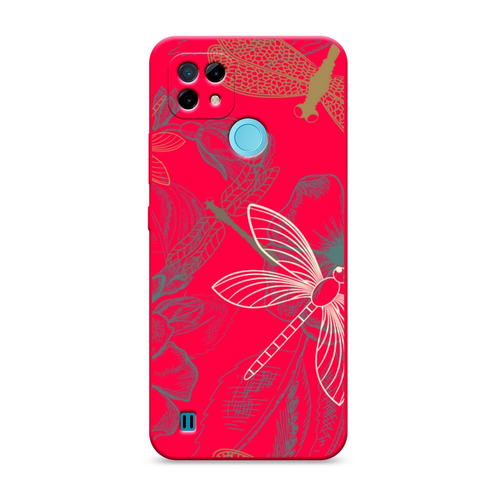 

Чехол Awog на Realme C21 "Тени стрекоз", Разноцветный, 254953-1