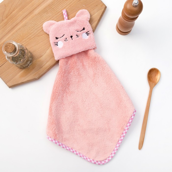 

Доляна Кухонное полотенце Доляна "Кошка", р-р. 30х30 см, микрофибра