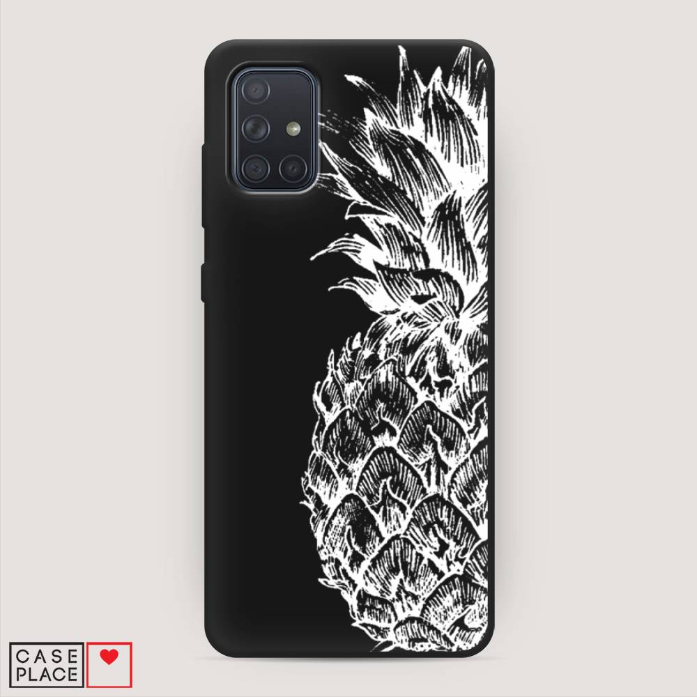 

Чехол Awog на Samsung Galaxy A71 4G "Ананас графика белая", Разноцветный, 29052-1