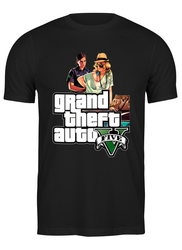 

Футболка мужская Printio Grand theft auto v черная M, Черный, Grand theft auto v