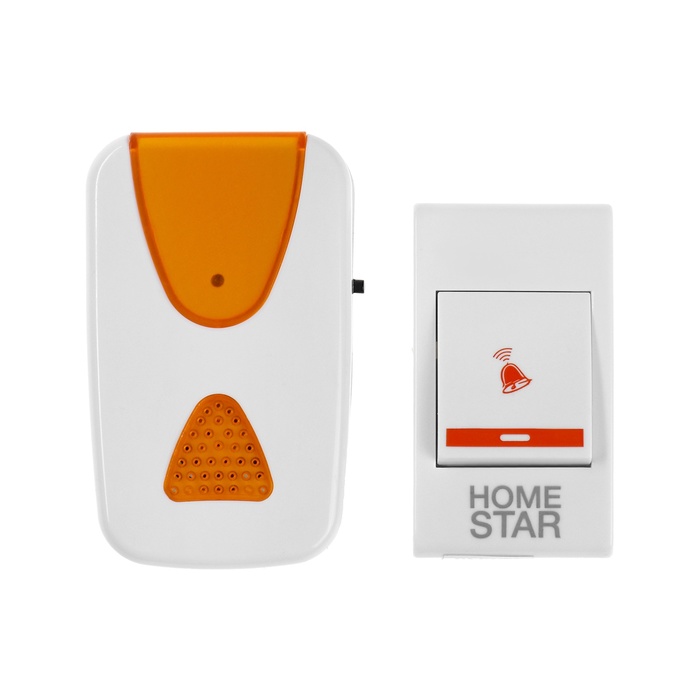 

Звонок HOMESTAR HS-0103, электрический, беспроводной, 100м, желтый, HS-0103