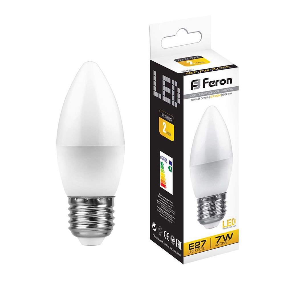 

Лампочка светодиодная Feron LB-97, 25758, 7W, E27 (комплект 10 шт.)