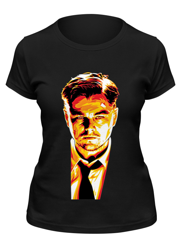 

Футболка женская Printio Leonardo dicaprio черная XL, Черный, Leonardo dicaprio