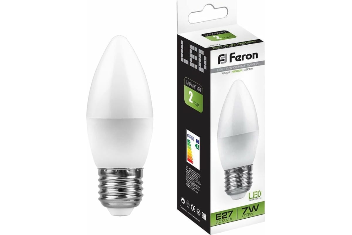 

Лампочка светодиодная Feron LB-97, 25759, 7W, E27 (комплект 10 шт.)