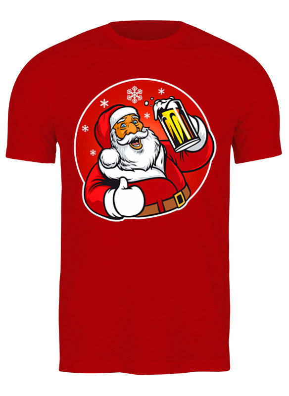 

Футболка мужская Printio Santabeer_ красная XL, Красный, Santabeer_