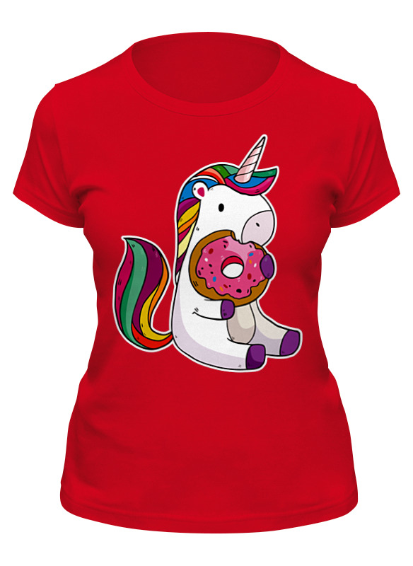 

Футболка женская Printio Unicorn красная XL, Красный, Unicorn