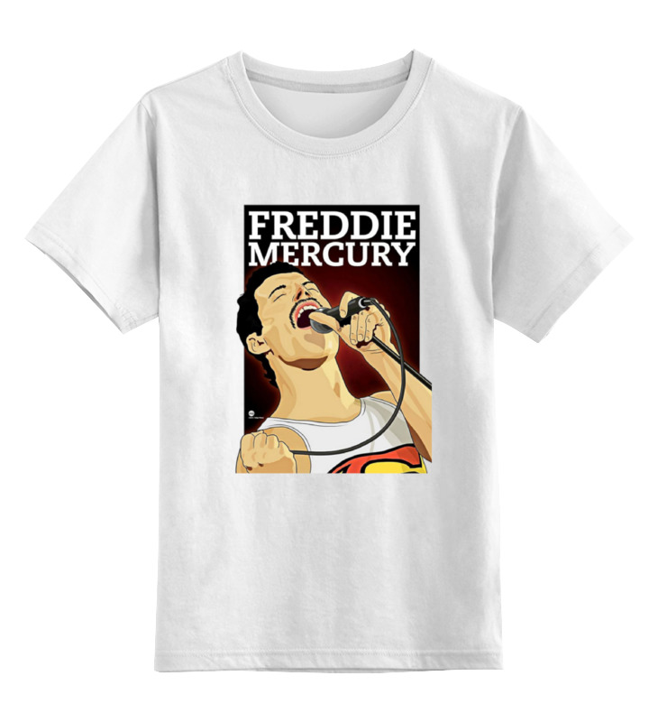 фото Футболка детская printio freddie mercury - queen цв. белый р. 128