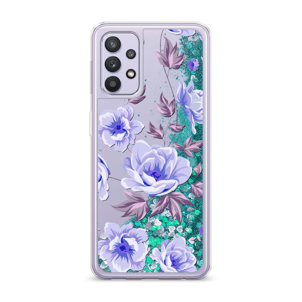 

Жидкий чехол с блестками "Цветочная фантазия 1" на Samsung Galaxy A32, 2102095-1