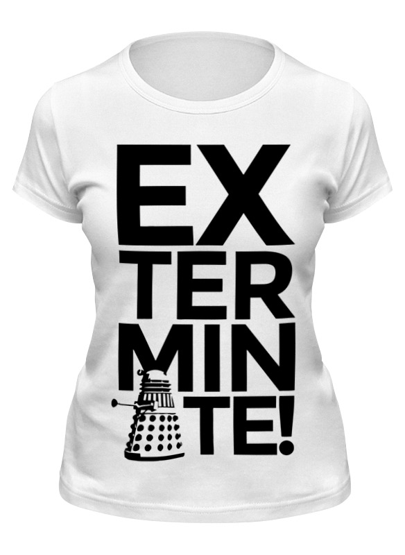 

Футболка женская Printio Exterminate! (daleks) белая M, Белый, Exterminate! (daleks)
