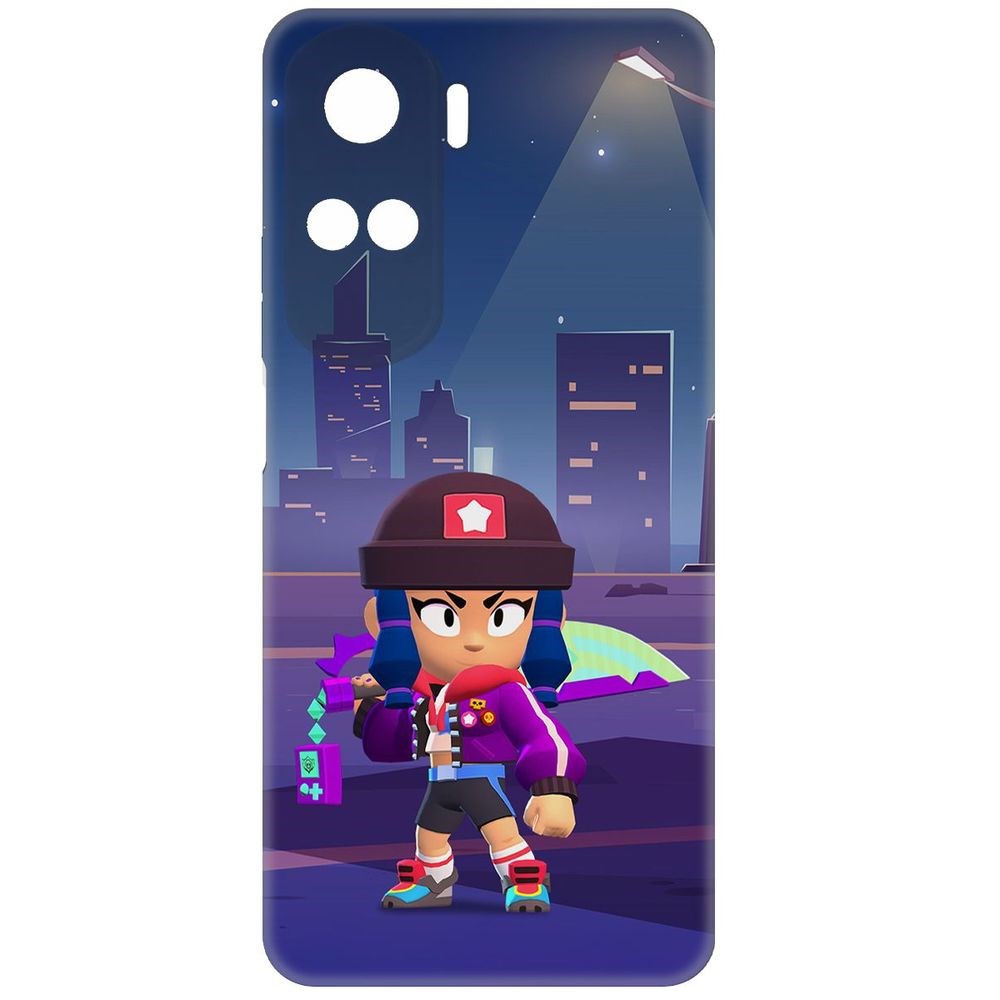 

Чехол-накладка Krutoff Soft Case Brawl Stars - Героиня Биби для Honor 90 Lite черный