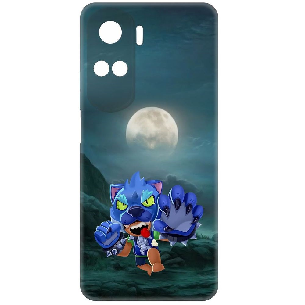 

Чехол-накладка Krutoff Soft Case Brawl Stars - Оборотень Леон для Honor 90 Lite черный