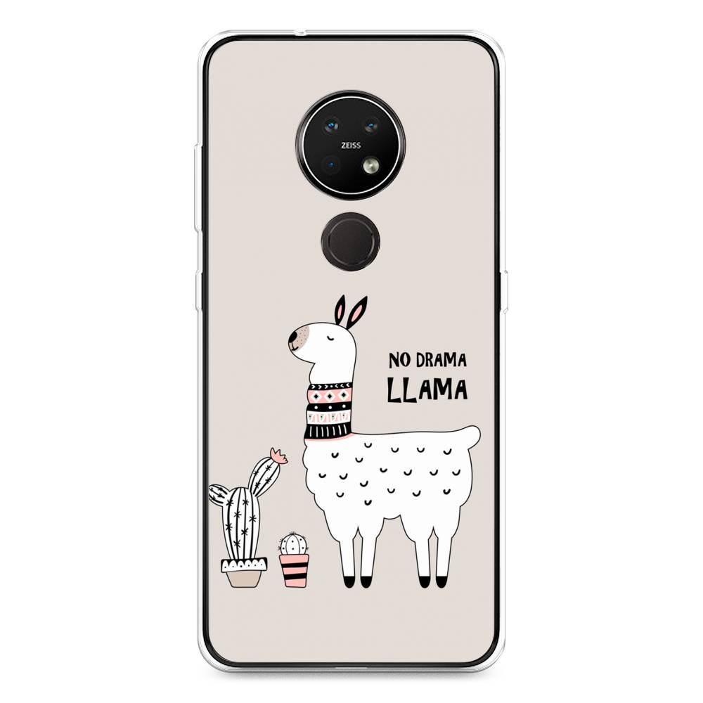 

Чехол Awog на Nokia 6.2 / Нокиа 6.2 "No drama LLama", Бежевый;серый;белый, 123050-2