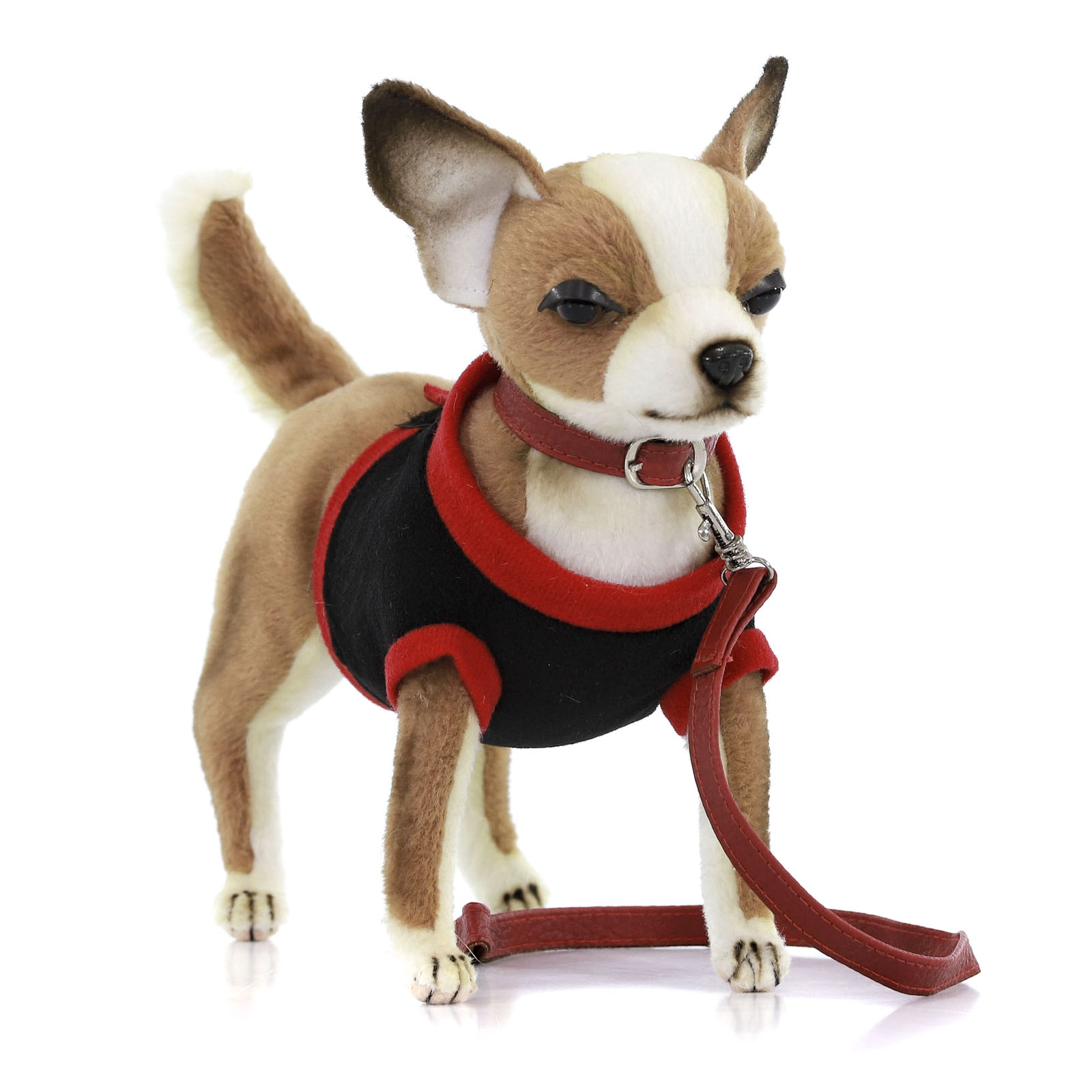 Реалистичная мягкая игрушка Hansa Creation Собака чихуахуа, в черной футболке, 24 см