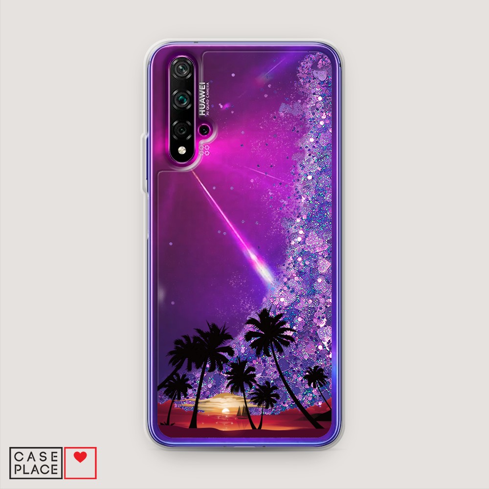

Чехол Awog на Honor 20/Huawei Nova 5T "Закат и пальмы", Разноцветный, 610592-1