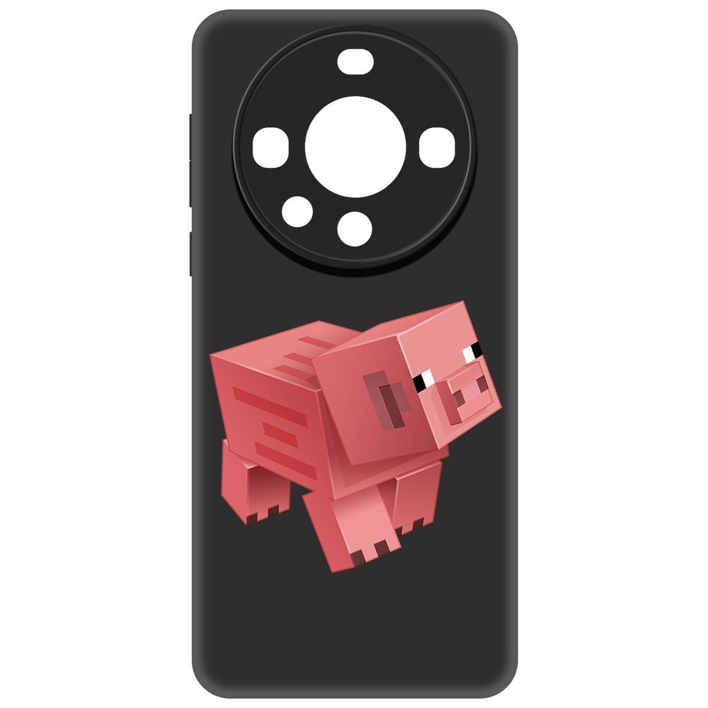 

Чехол-накладка Krutoff Soft Case Minecraft-Свинка для Huawei Mate 60 черный