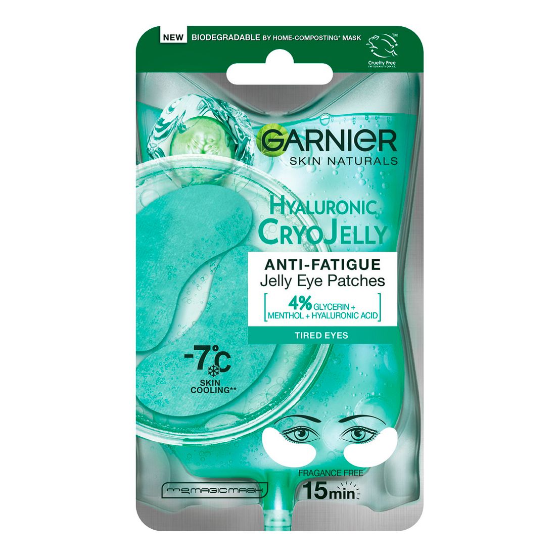 Патчи для глаз Garnier Skin Naturals Hyaluronic Cryo Jelly Anti-Fatigue Eye Patches 6 г