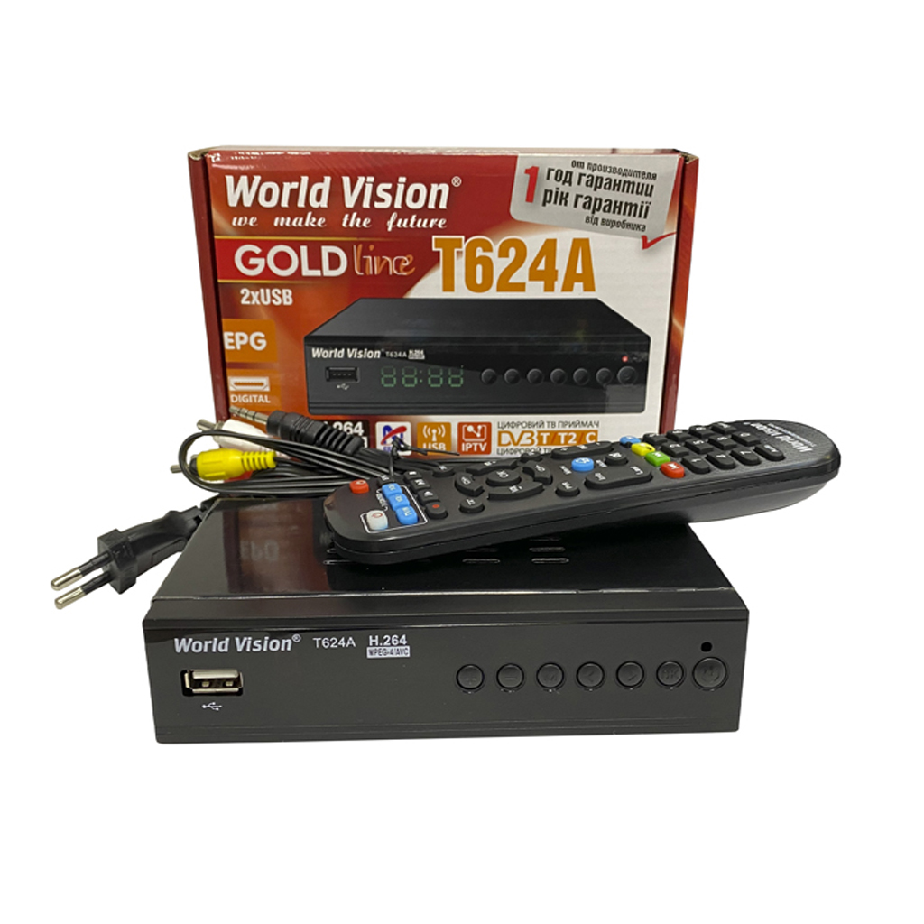 фото Dvb-t2 приставка world vision t624a black