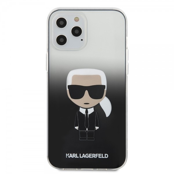 фото Чехол karl lagerfeld ikonik karl hard для iphone 12 pro max (gradient black)