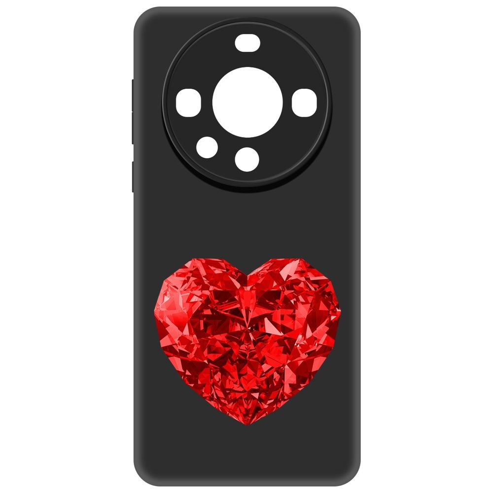 

Чехол-накладка Krutoff Soft Case Рубиновое сердце для Huawei Mate 60 черный