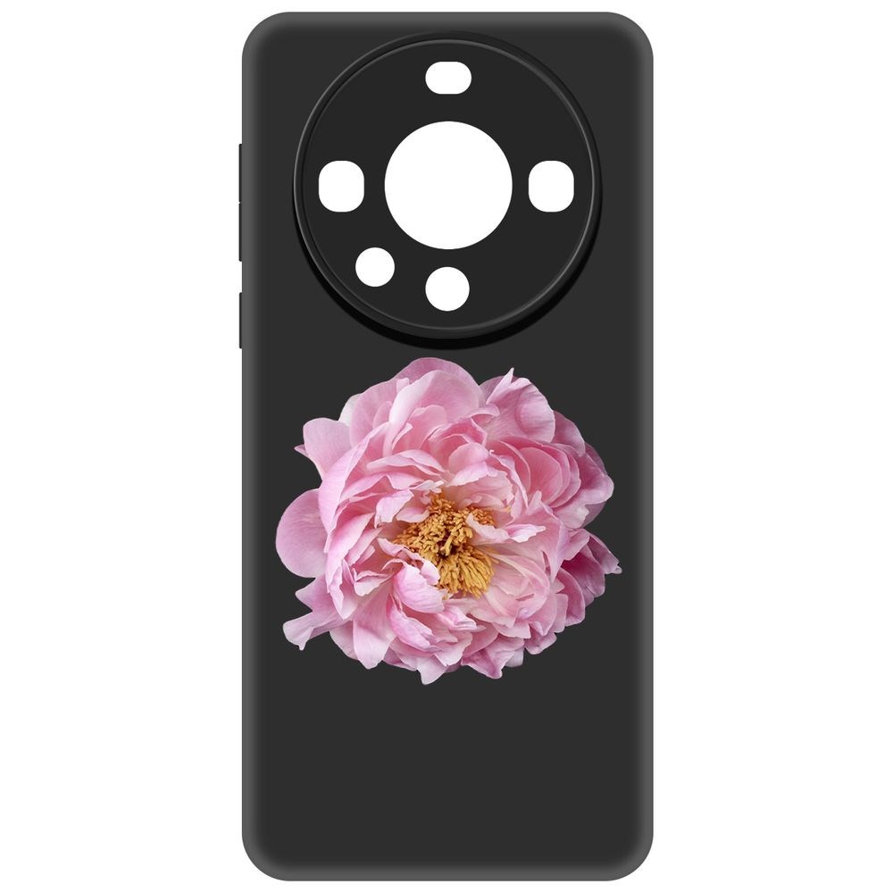 

Чехол-накладка Krutoff Soft Case Розовый пион для Huawei Mate 60 черный