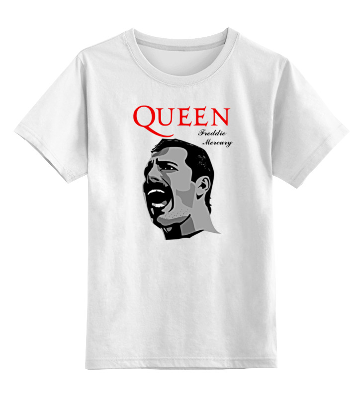 фото Футболка детская printio freddie mercury - queen цв. белый р. 128