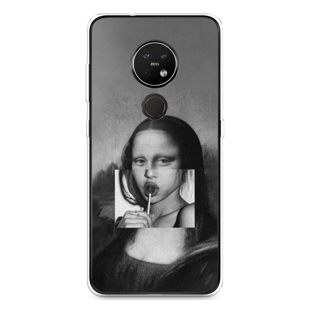 

Чехол Awog на Nokia 6.2 / Нокиа 6.2 "Mona Lisa sucking lollipop", Серый, 123050-9