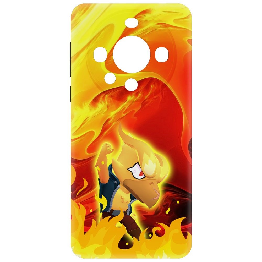 

Чехол-накладка Krutoff Soft Case Brawl Stars - Ворон-Феникс для Huawei Mate 60 черный