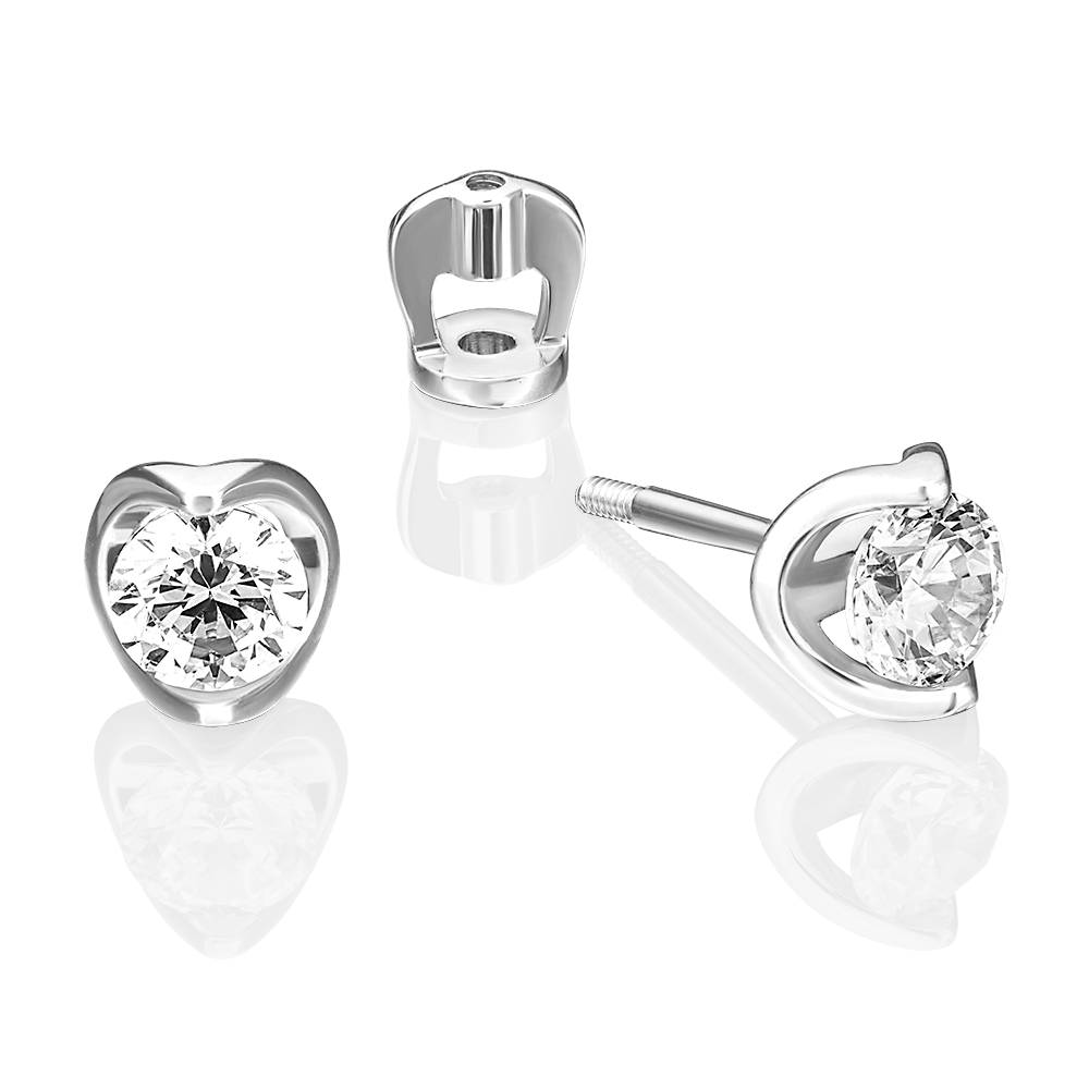 

Серьги пусеты из золота PLATINA jewelry 02-4608, фианит, 02-4608