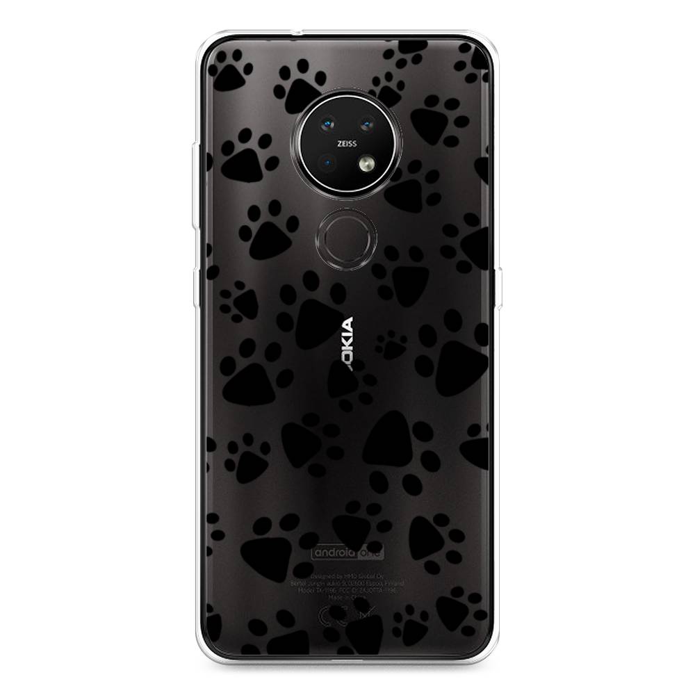 

Чехол Awog на Nokia 6.2 / Нокиа 6.2 "Лапки черные", Черный, 123050-2
