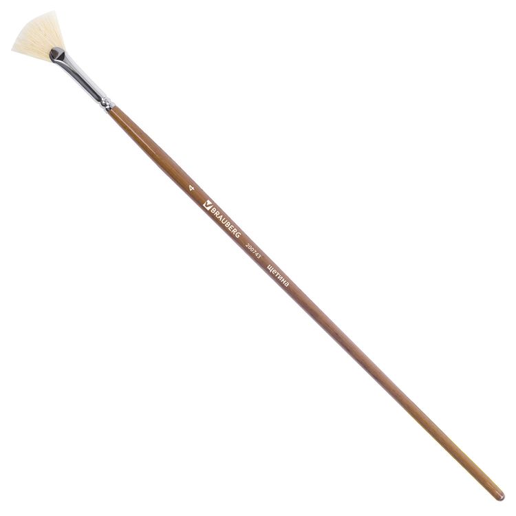 

Кисть художественная Brauberg Art Classic щетина веерная № 4 длинная ручка, Коричневый