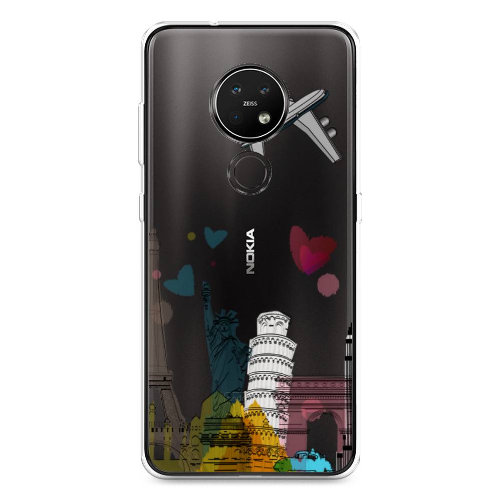 

Чехол Awog на Nokia 6.2 / Нокиа 6.2 "Самолет путешествий", Желтый, 123050-10