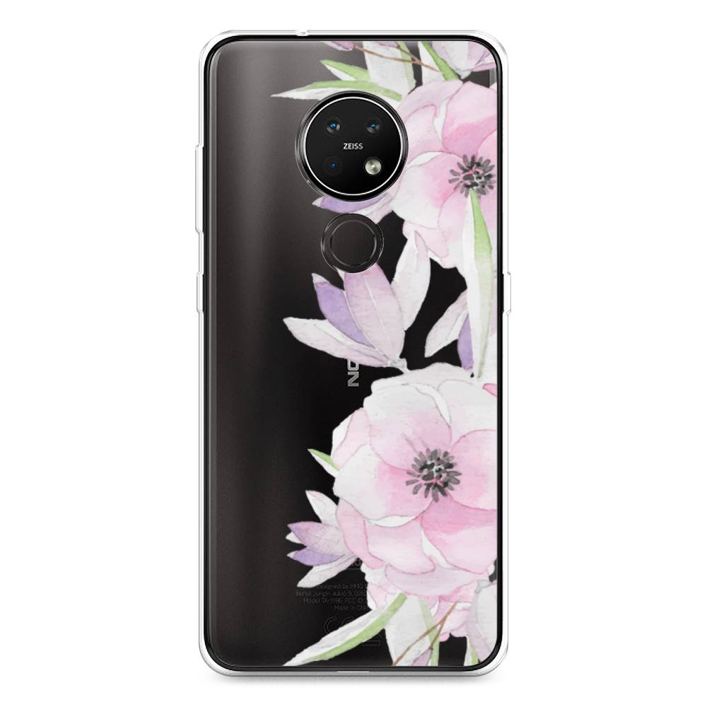 

Чехол Awog на Nokia 6.2 / Нокиа 6.2 "Нежные анемоны", Розовый;черный;фиолетовый, 123050-8