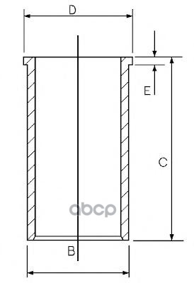 

14-024670-00_Гильза Цилиндра D76.5 Аudi 80, Vw Gоlf 1.6D/Тd <92 GOETZE 1402467000