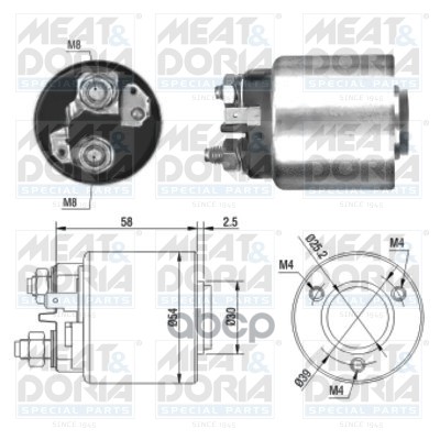 

46011_реле втягивающее Citroen AXBX, Peugeot 205309405 1.0-1.4 98, Suzuki Vitara 1.62.0