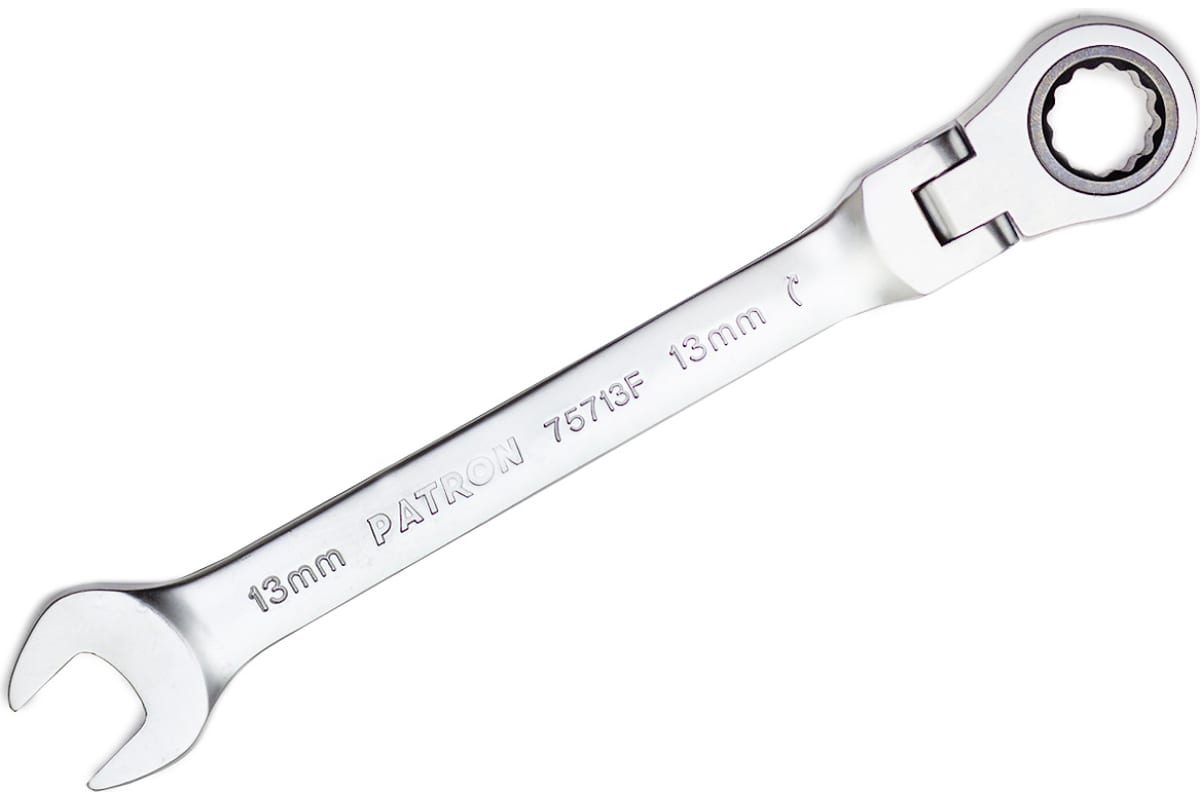 

PATRON Ключ комбинированный трещоточный с шарниром 13 мм PATRON P-75713F