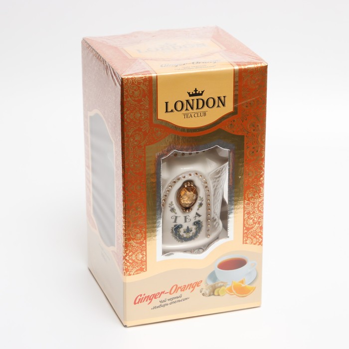 

Чай черный London Tea club имбирь апельсин 100 г в фарфоровой чайнице