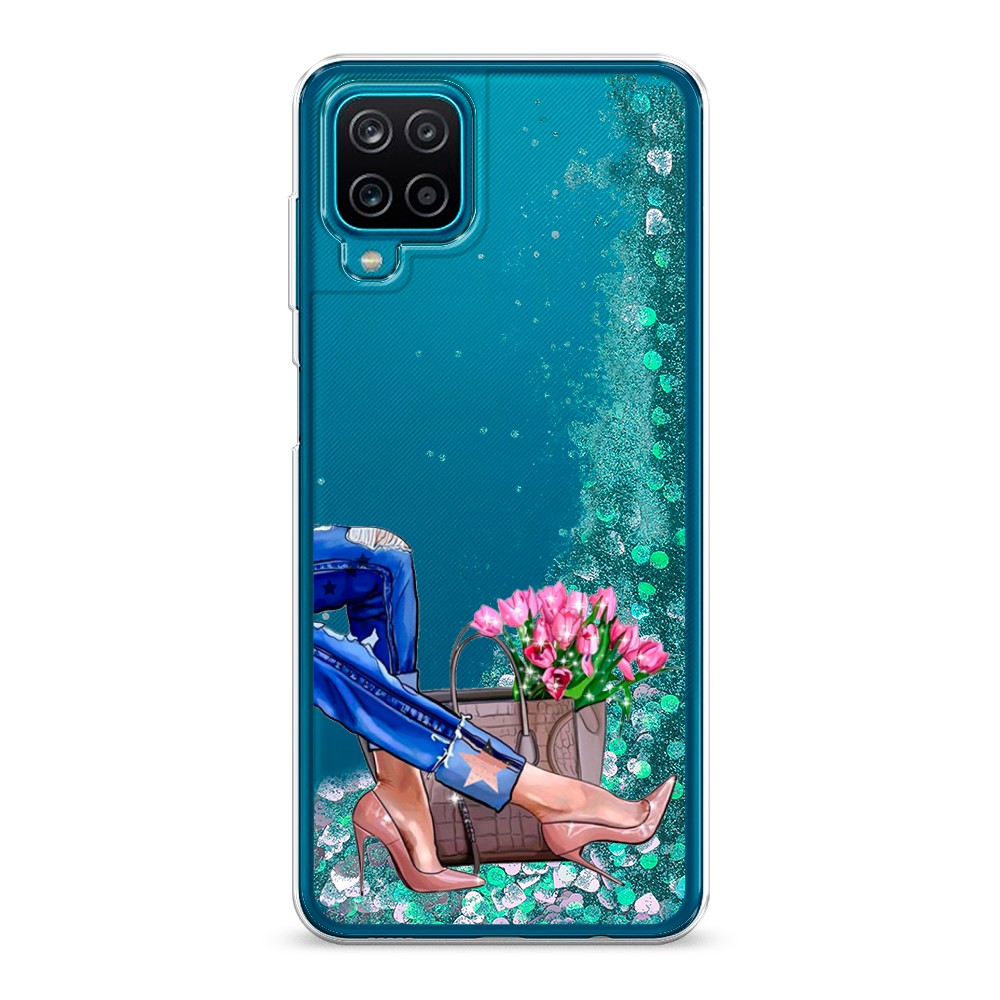

Жидкий чехол с блестками "Каблучки" на Samsung Galaxy A12, 2101695-1