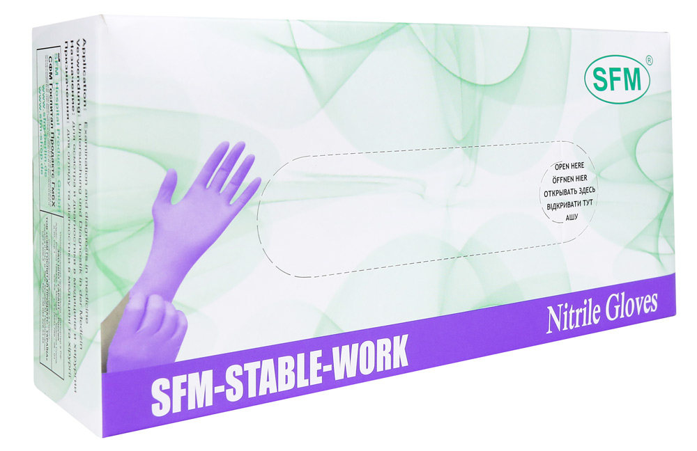 Купить перчатки нитриловые неопудренные. Перчатки смотровые SFM stable work Nitrile. SFM Hospital products GMBH / перчатки SFM нитриловые р.XS 200 шт. Перчатки нитриловые с удлиненной манжетой SFM-stable-work 30 см. Перчатки СФМ нитрил голубые.