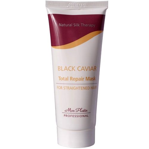 Маска для волос Mon Platin Black Caviar Total Repair Mask for Straightened Hair 100 мл восстанавливающая маска для волос после химической обработки color defense post treatment 76575 200 мл