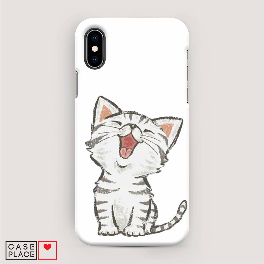 

Пластиковый чехол "Котенок рисованный" на Apple iPhone XS (10S), 11820-1