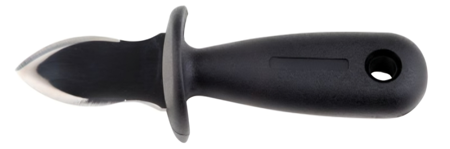 Нож для устриц APS 60150 мм с ограничителем ручка черная